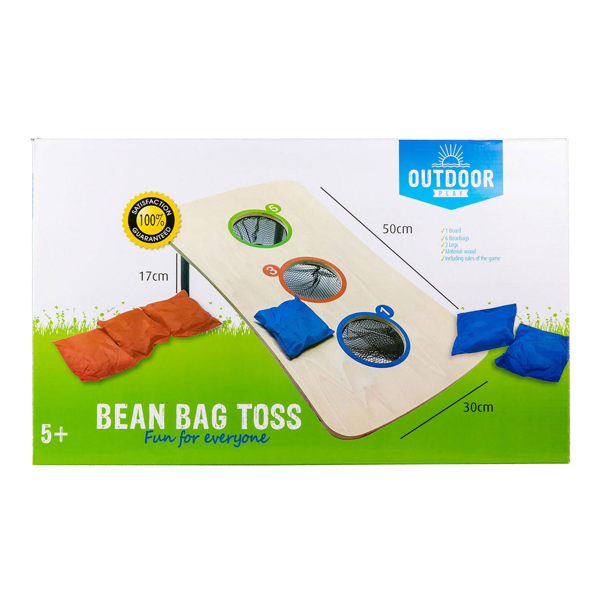 Outdoor play houten pittenzak werpen
