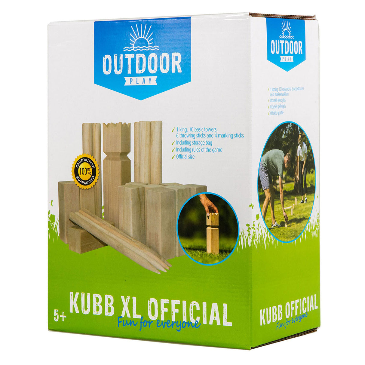 Outdoor play houten kubb game official