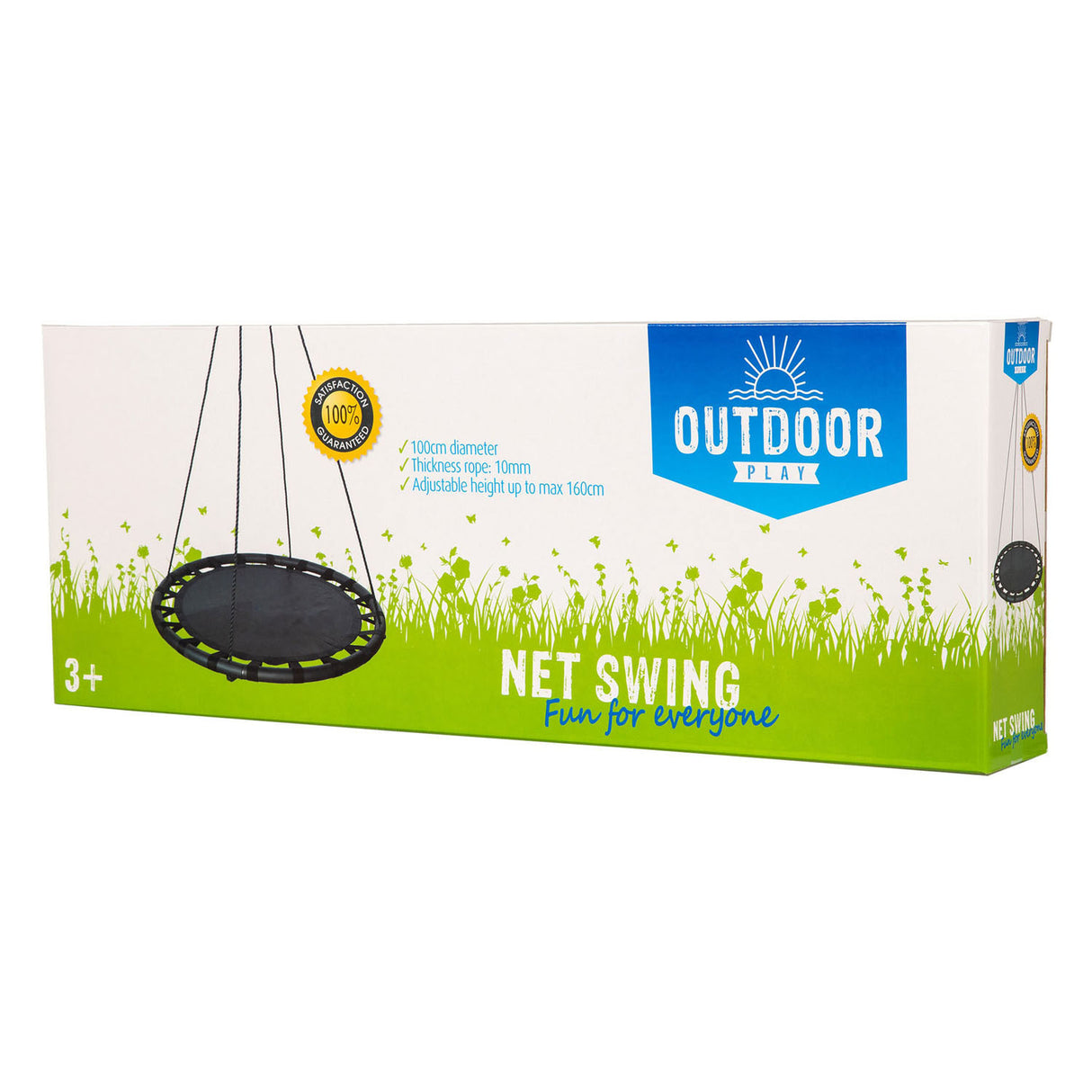 Outdoor play schommel mat zwart, 100cm