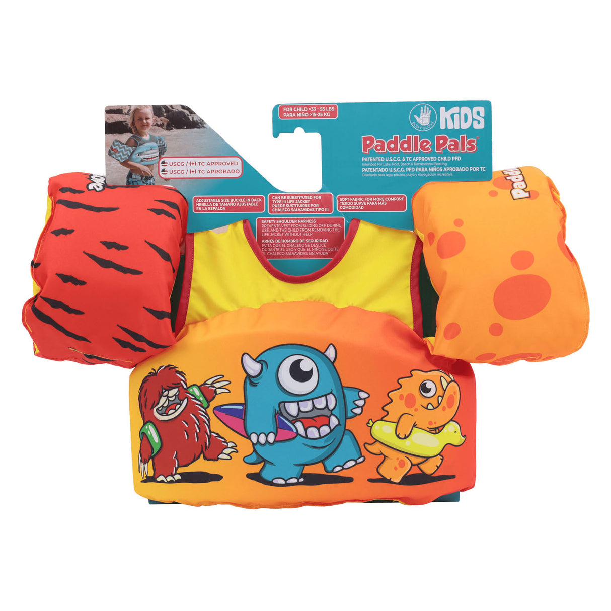 Paddle pal zwemvest monsters, 3-6 jaar