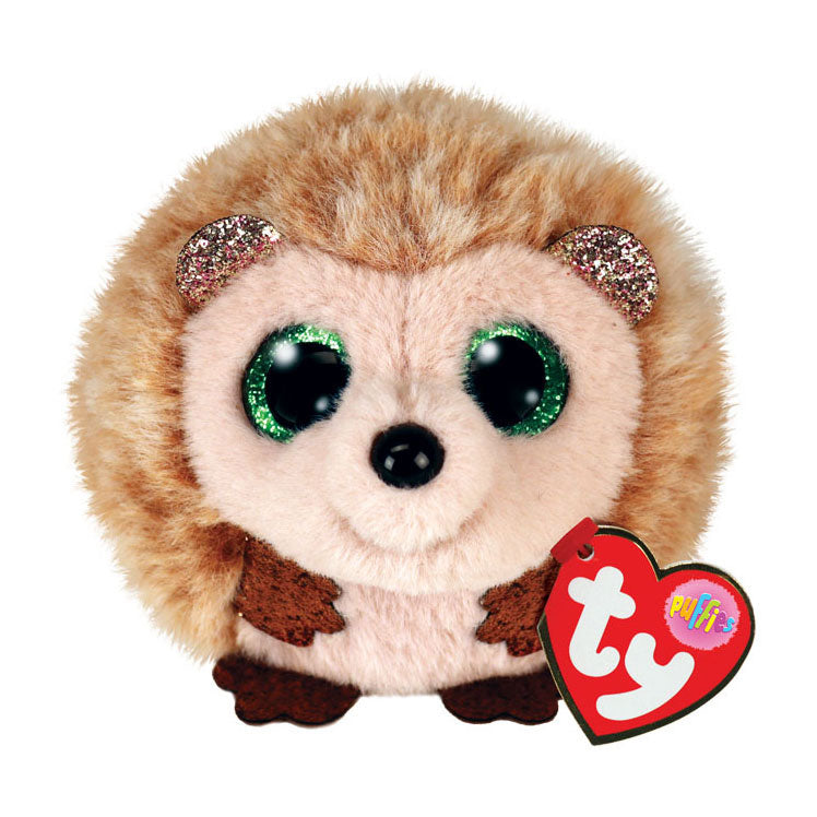 Ty beanie ty teeny puffies hazel brown hedgehog, 10cm