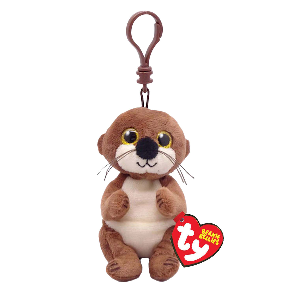 Ty beanie babies buikjes clip mitch otter, 10cm