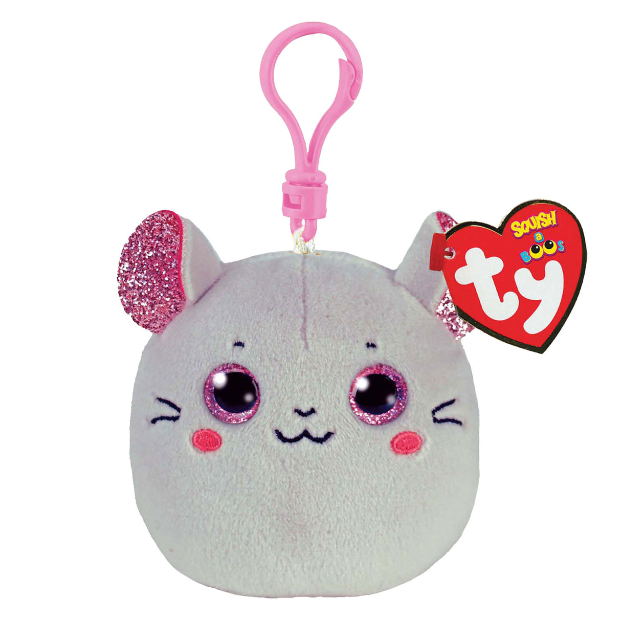 Ty beanie ty squish a boo clips kattenkruid muis, 8cm