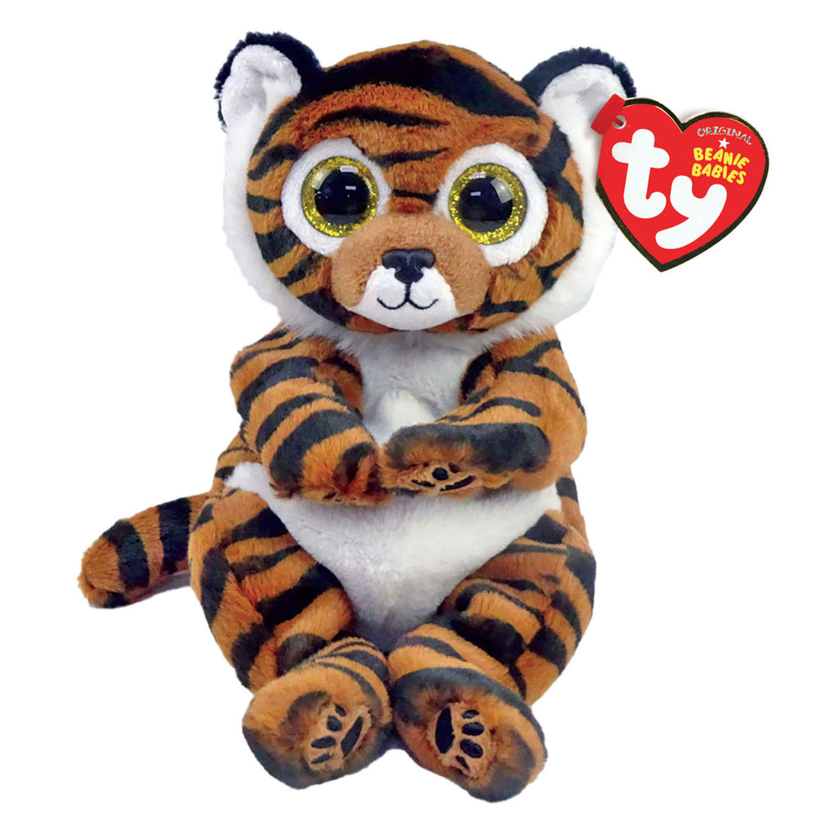Ty beanie babies buikjes clawdia tijger, 15cm