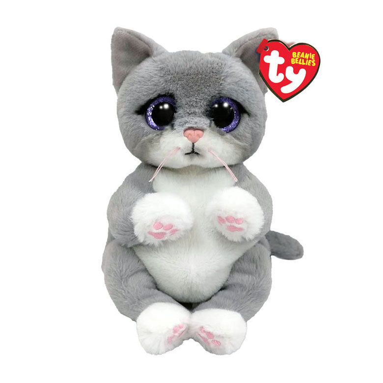 Ty Beanie Baby's Bellies Morgan Grey Cat, 15cm