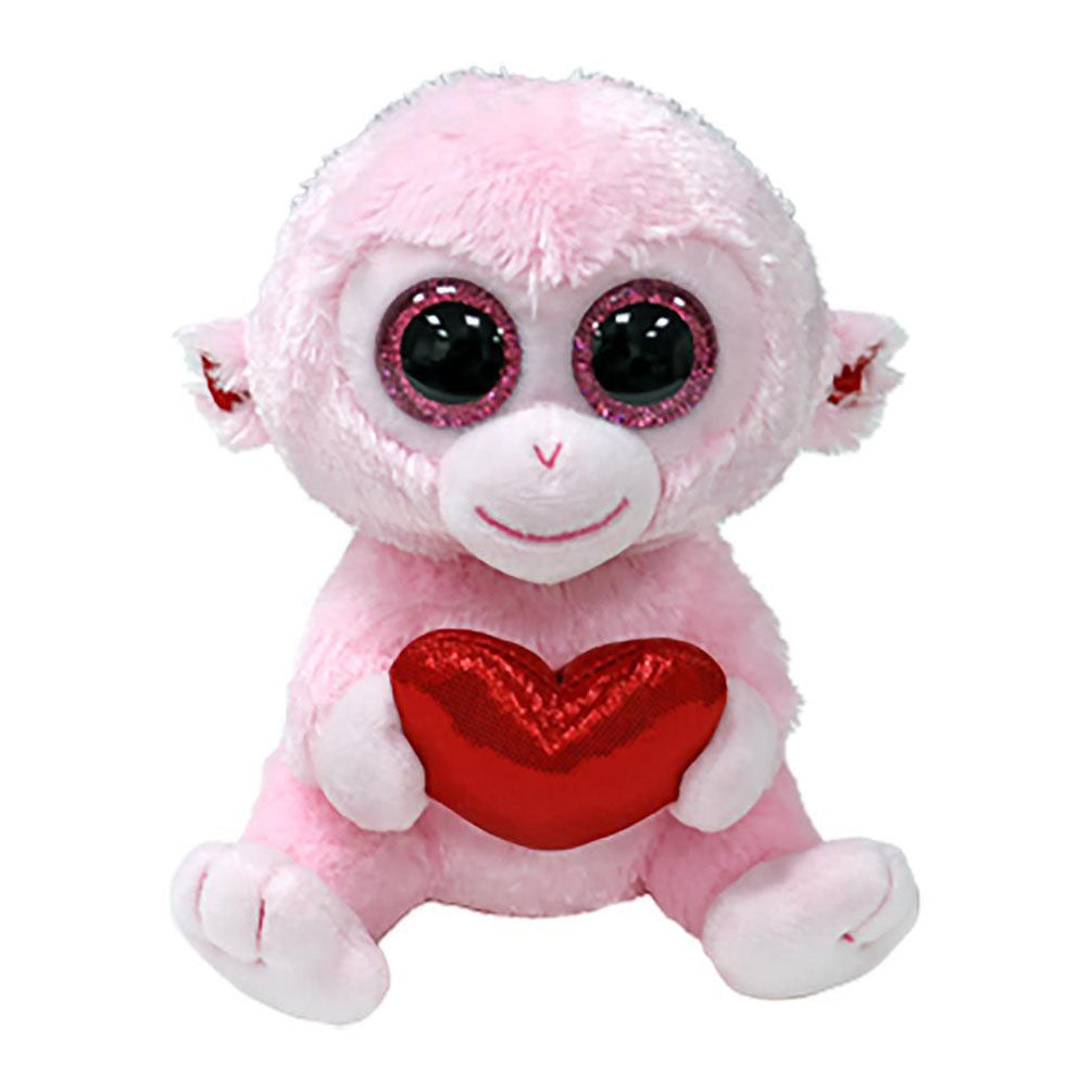 Ty Beanie Boo's hart Gigi Monkey, 15cm