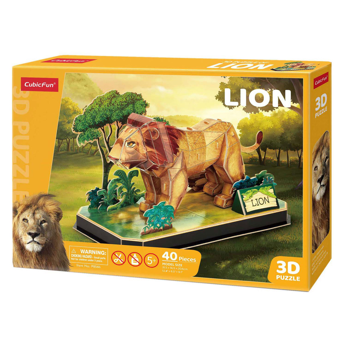 Cubic fun 3d puzzel leeuw