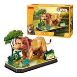 Cubic fun 3d puzzel leeuw