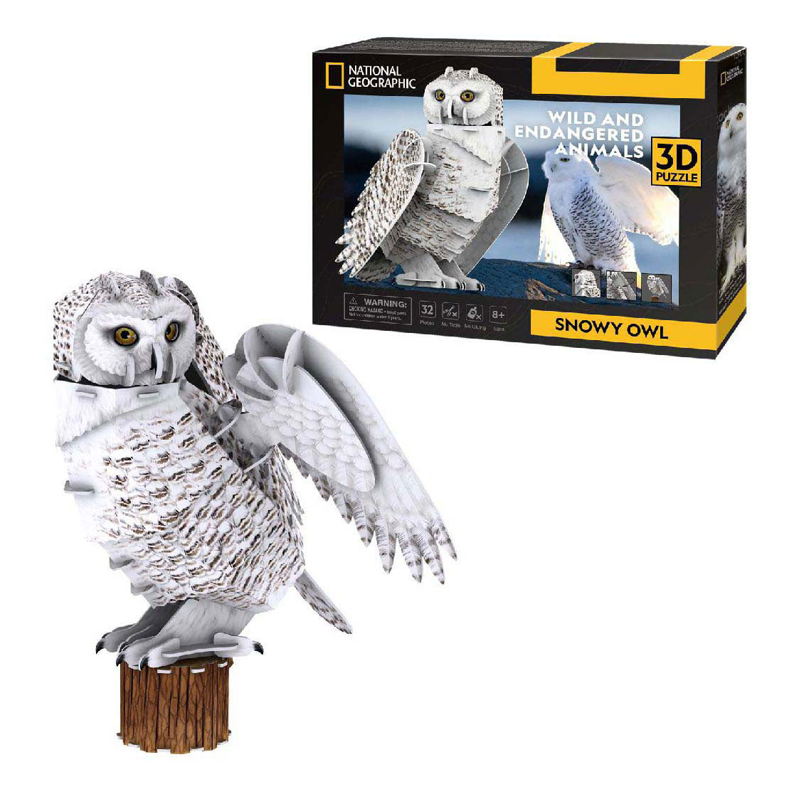 Cubic fun 3d puzzel national geographic sneeuw uil