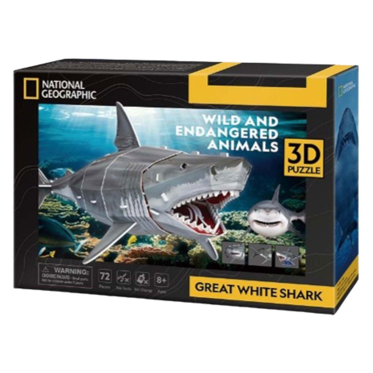 Cubic fun 3d puzzel national geographic witte haai