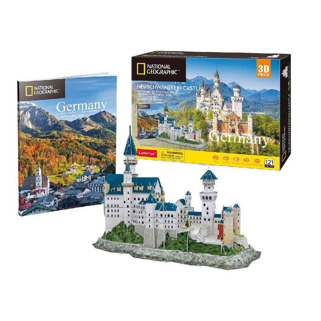 Cubic fun 3d puzzel national geographic neuschwanstein kasteel