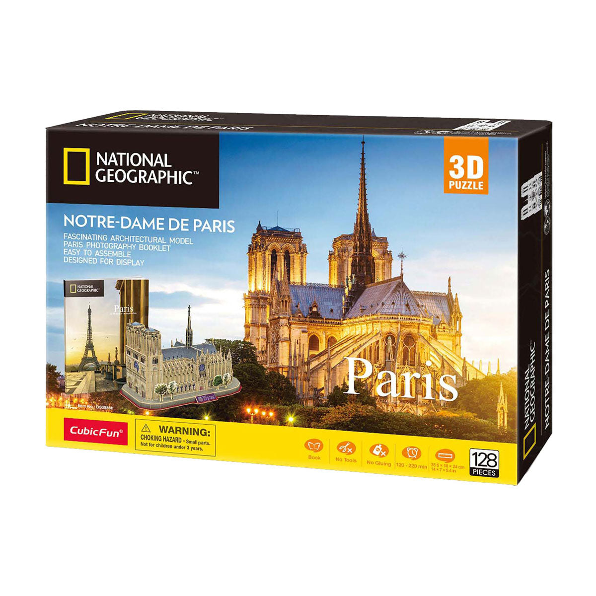 Cubic fun 3d puzzel national geographic notre dam parijs