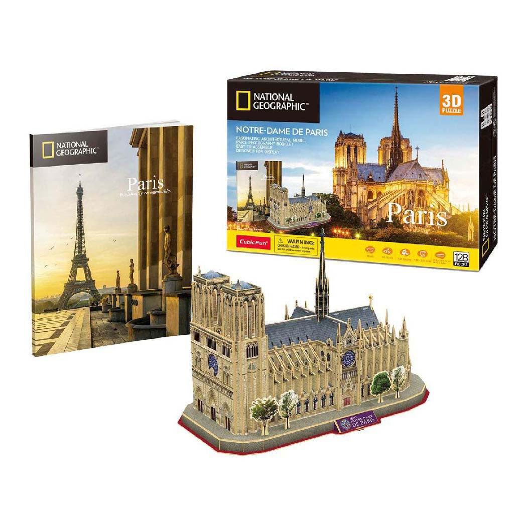 Cubic fun 3d puzzel national geographic notre dam parijs
