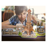 Cubic fun 3d puzzel city line paris met led verlichting, 115dlg.