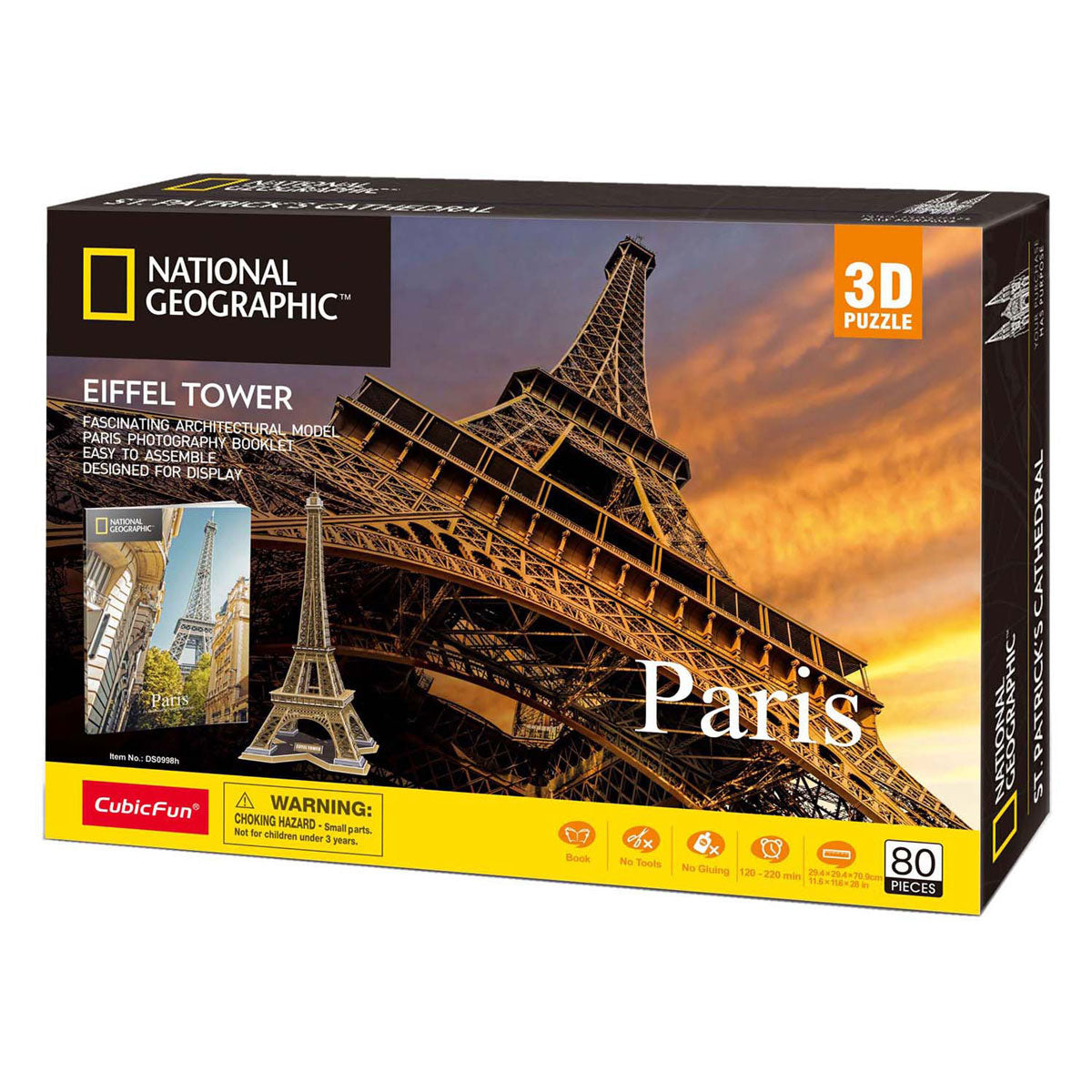 Cubic fun 3d puzzel national geographic eiffeltoren