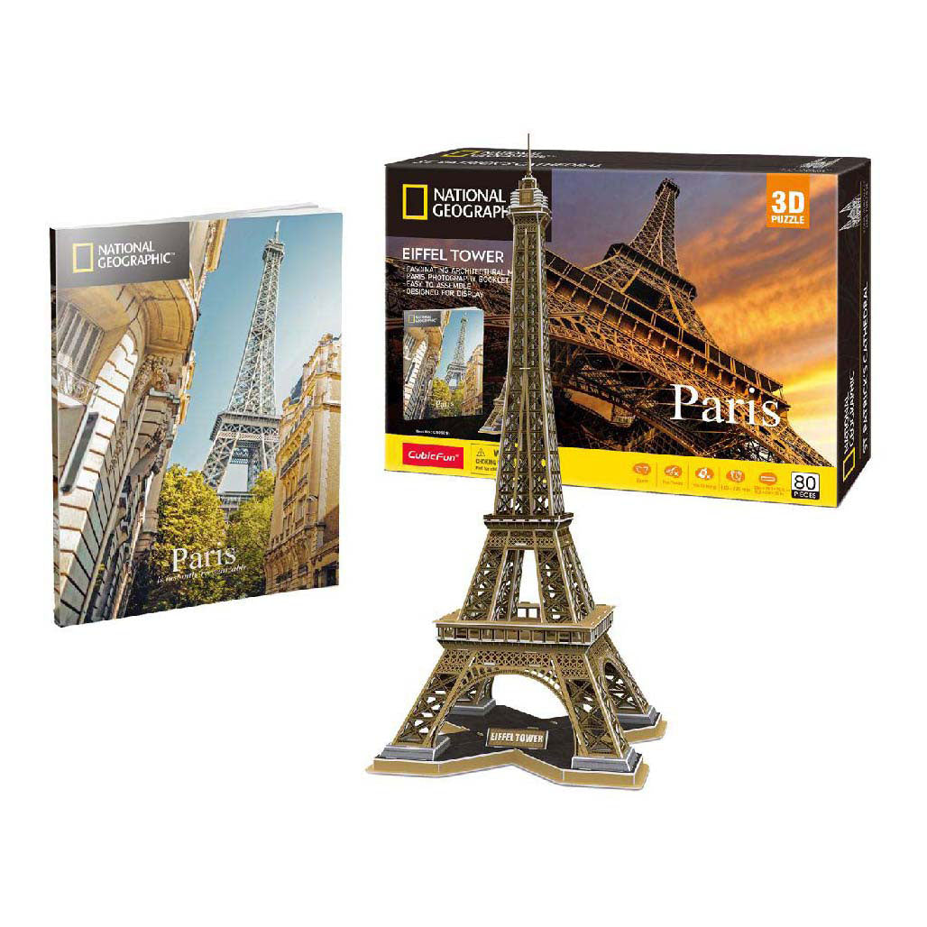 Cubic fun 3d puzzel national geographic eiffeltoren