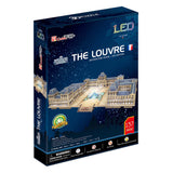Cubic fun 3d puzzel de louvre met led verlichting
