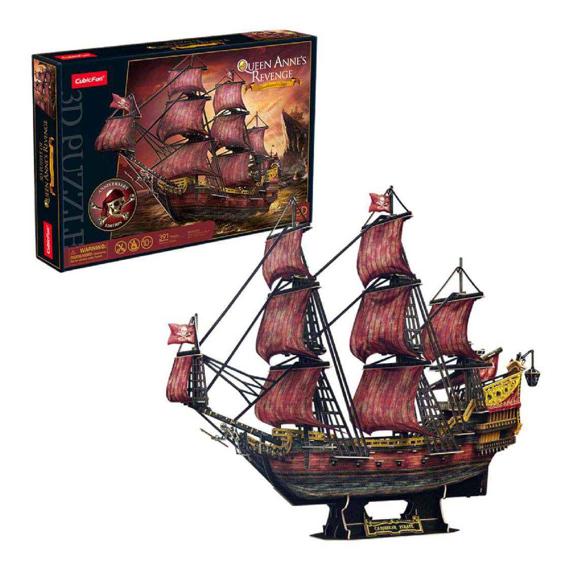 Cubic fun 3d puzzel queen anne revenge