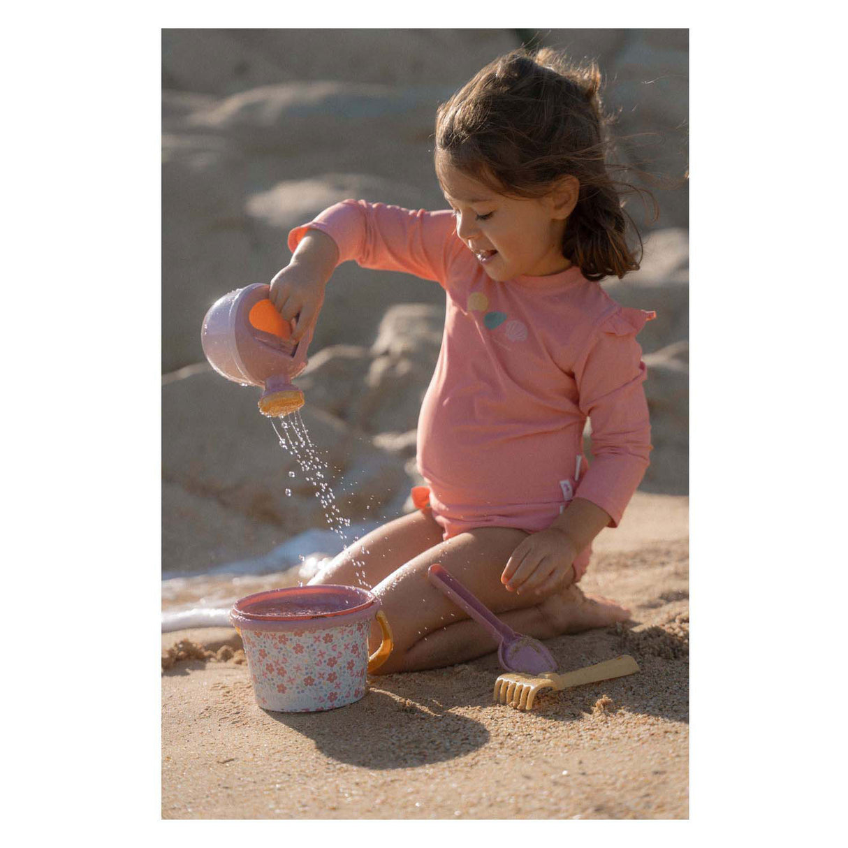 Little dutch pink flower strandset, 5dlg.