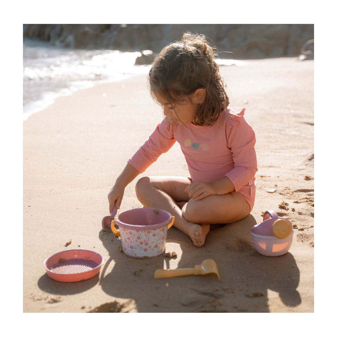 Little dutch pink flower strandset, 5dlg.