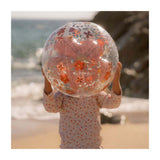 Little dutch pink flowers strandbal 3d figuur, 35cm