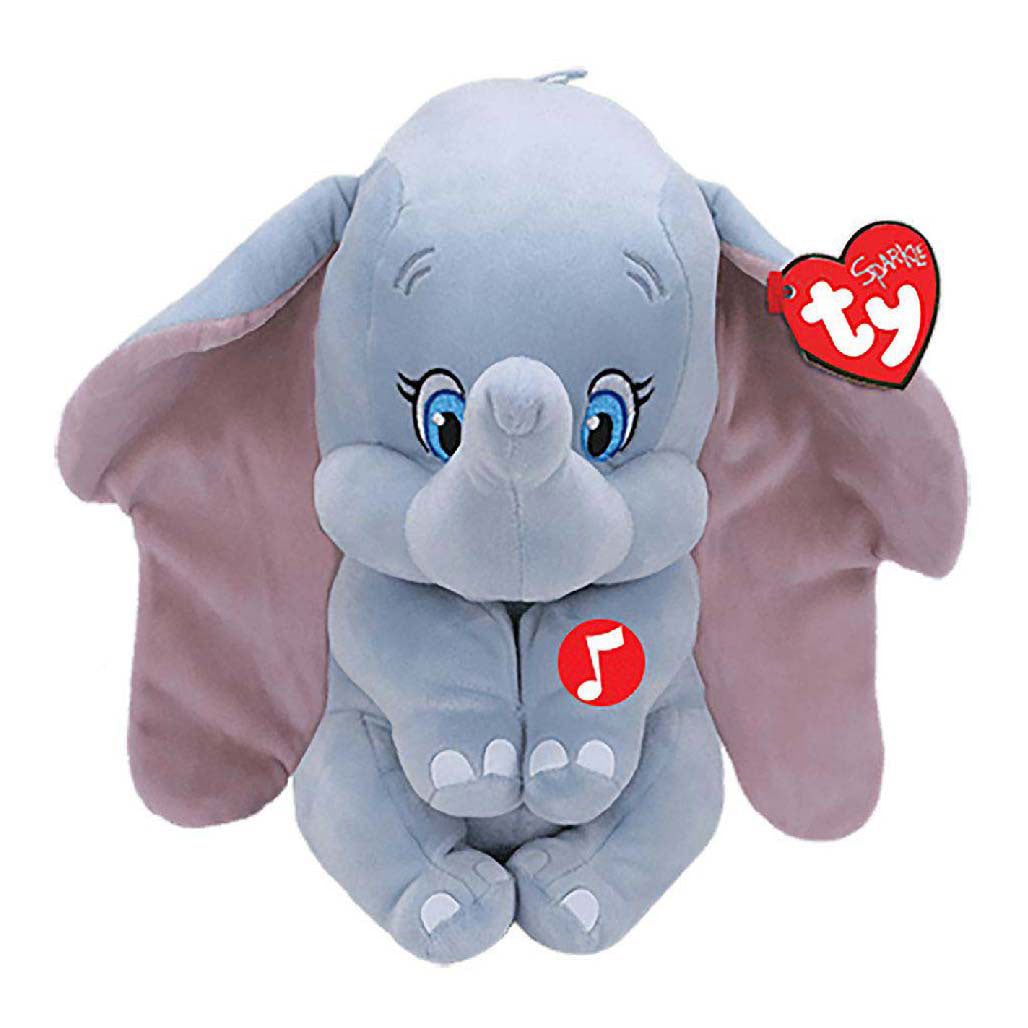 Disney ty beanie buddy dombo knuffel met geluid, 24cm
