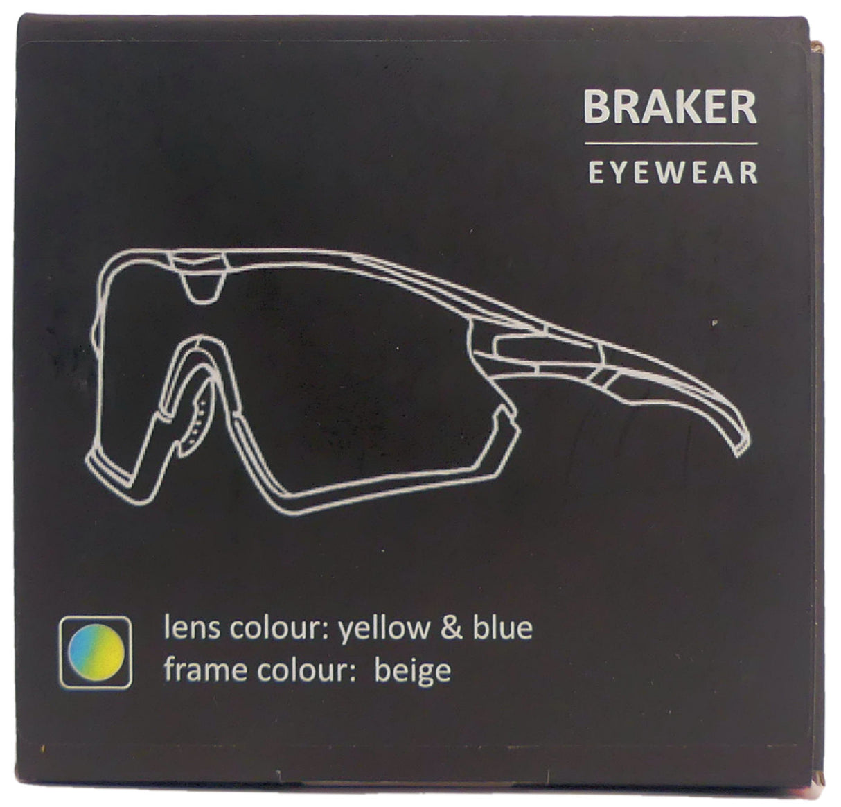 Kross fietsbril braker uv400 verwisselbare lenzen - beige frame