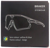 Kross fietsbril braker uv400 verwisselbare lenzen - beige frame