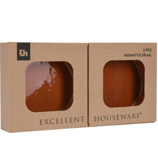 Excellent houseware terracotta tapasschalen 2 stuks