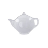 Theezakjeshouder theepot 12cm keramiek wit