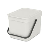 Brabantia afvalemmer sort go 6l light grey