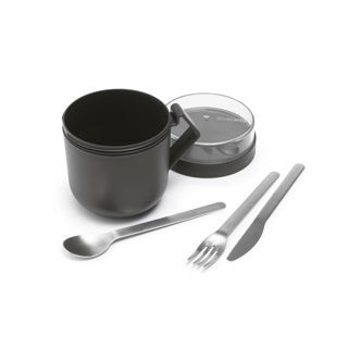 Brabantia soepbeker make take 0,6l donkergrijs