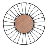 Overige merken metalen fruitschaal 28 cm zwart hout