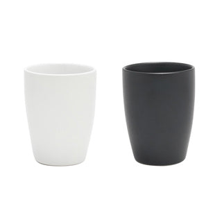 Koffiemok zonder oor zwart of wit 340 ml