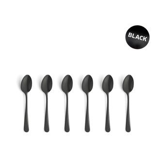 Amefa theelepels black 6 stuks