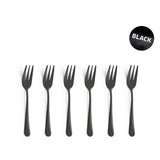 Amefa gebaksvorkjes black 6 stuks