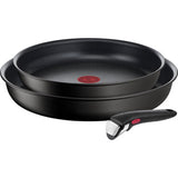 Tefal koekenpan set 3-delig ( 24 28cm + handgreep)