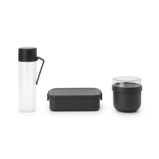 Brabantia ontbijt en lunchset make take dark gre dark grey