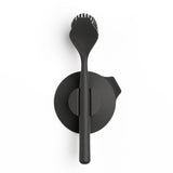 Brabantia sinkside afwasborstel met zuignaphouder dark grey
