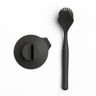 Brabantia sinkside afwasborstel met zuignaphouder dark grey
