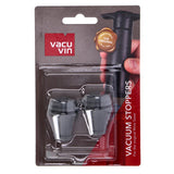 Vacu vin wijnstopper grijs 2 stuks
