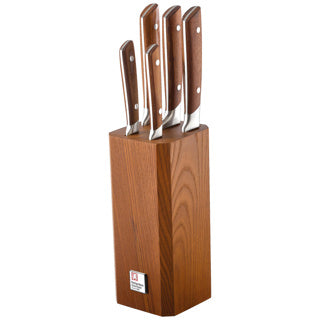 Amefa messenblok 5 delig in carbonized eshwood