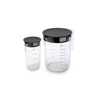 Brabantia tasty+ maatbeker set 2 delig dark grey