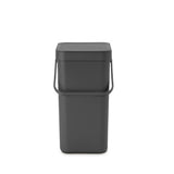 Brabantia afvalemmer sort go 12l grijs