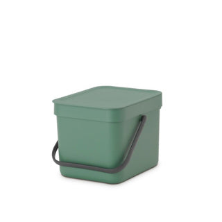 Brabantia afvalemmer sort go 6l fir groen