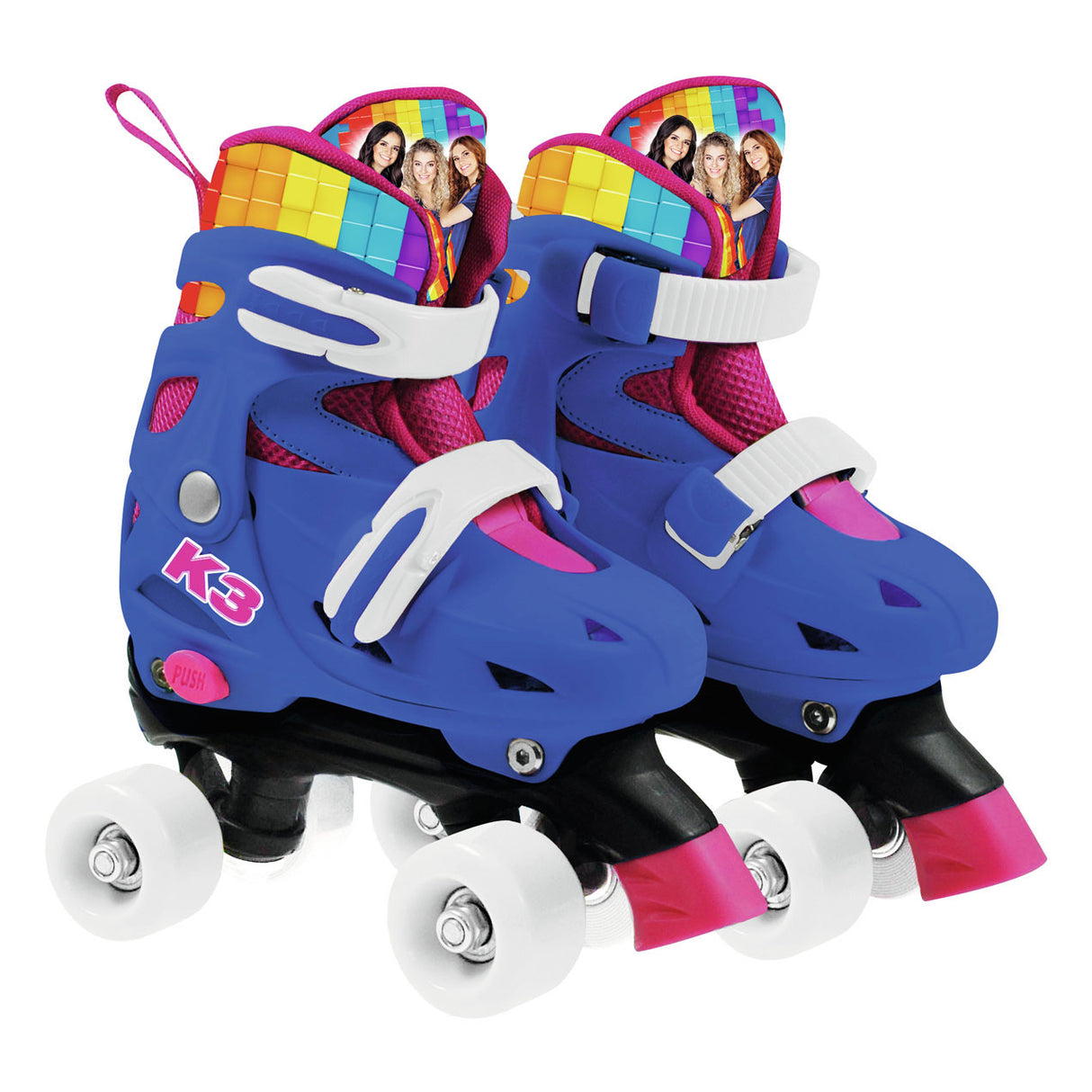 Studio 100 k3 rolschaatsen regenboog, maat 30-33