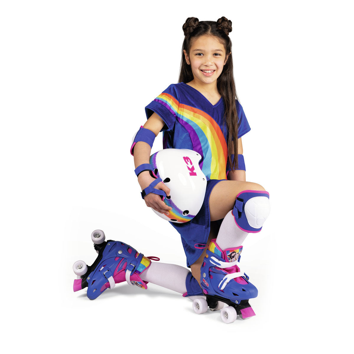 Studio 100 k3 rolschaatsen regenboog, maat 30-33