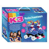 Studio 100 k3 rolschaatsen regenboog, maat 30-33