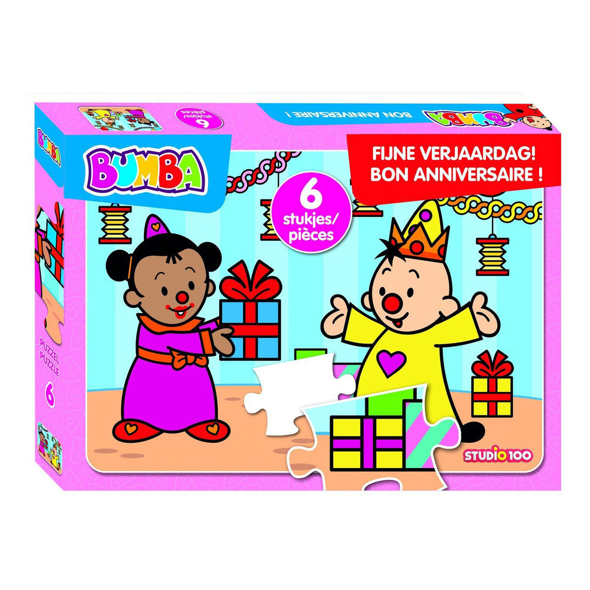 Studio 100 bumba legpuzzel fijne verjaardag, 6st.