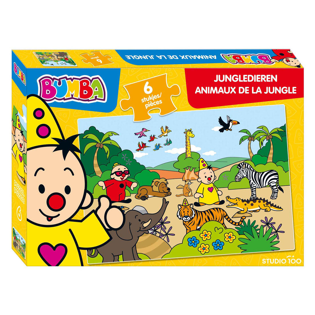 Studio 100 bumba puzzel jungledieren, 6st.